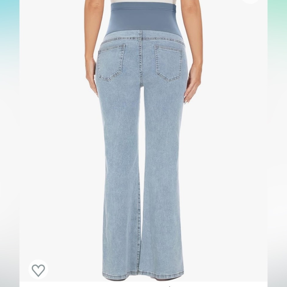 Maternity Stretch Split Front Boot Cut Jeans - image 4
